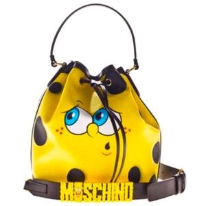 NEW Moschino Sponge Bob Runway Bucket Back w Strap